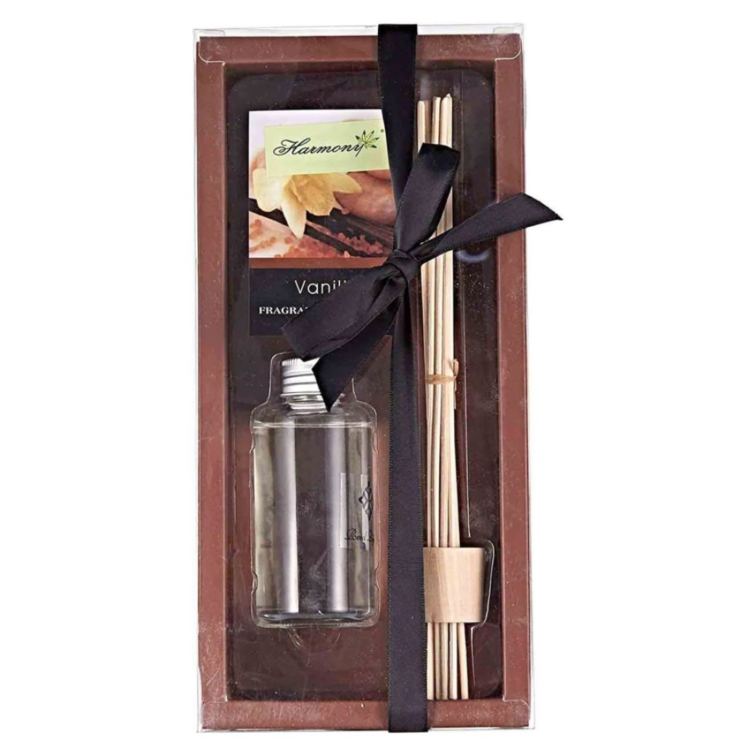 Harmony Vanilla Scented Diffuser Oil In Glass Bottle With Sticks Multicolour 11 PCS
