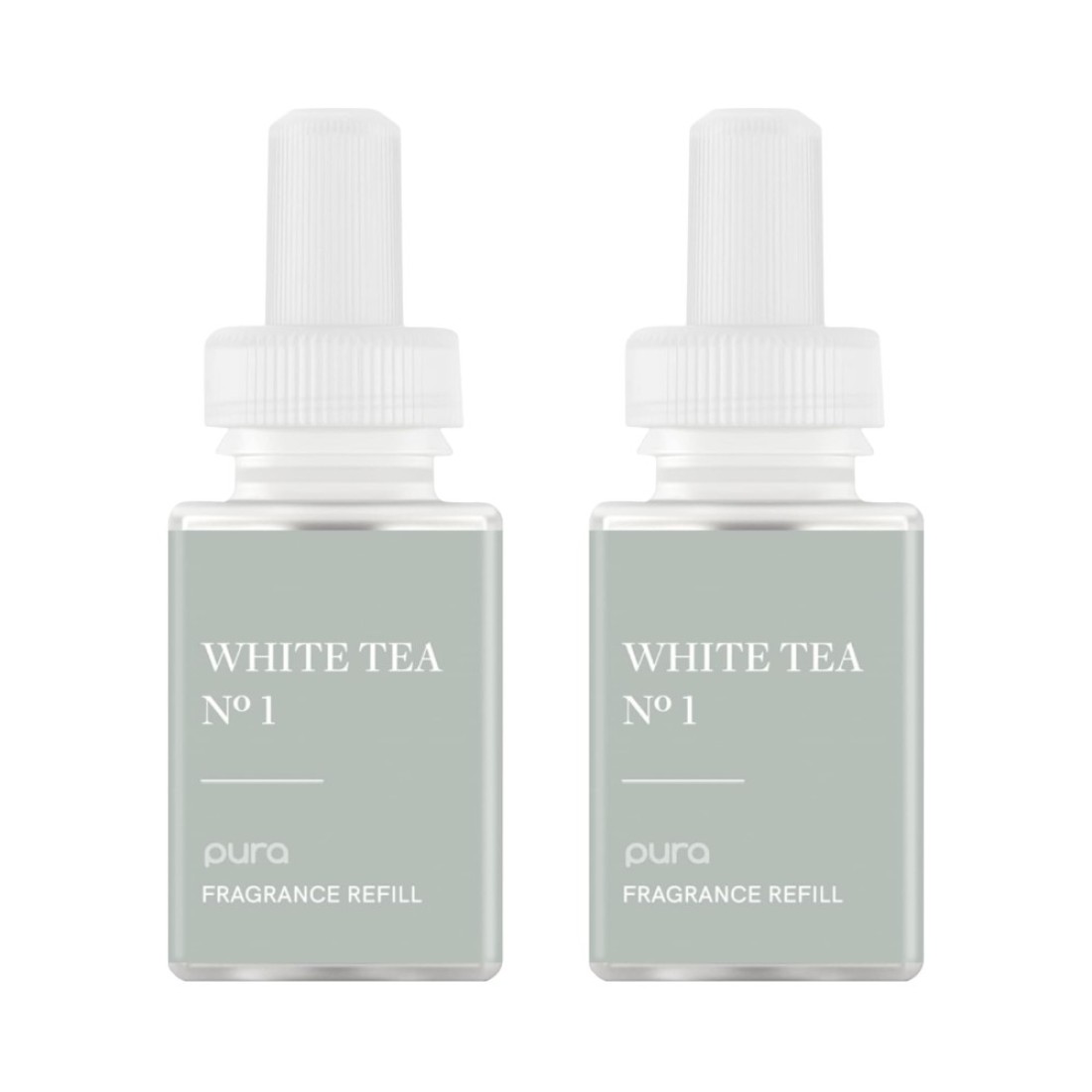 Pura Smart Home Air Diffuser Fragrance - Smart Home Scent Refill - Up to 120-Hours of Premium Fragrance per Refill - Clean Diffuser Fragrance for Home, Office &amp; Apartment - 2 Pack, White Tea No. 1
