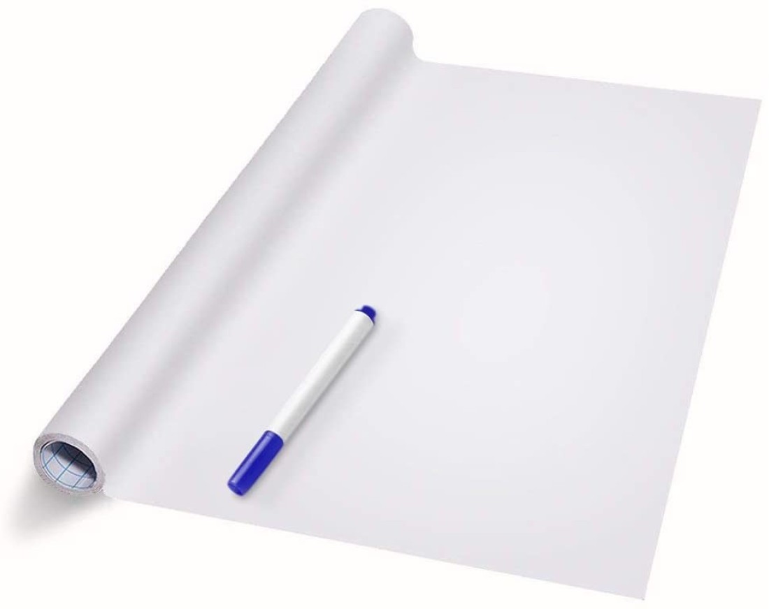 Generic Dry Erase Whiteboard Sticker Wall Decal, Self-Adhesive White Board Peel Stick Paper For School, Office, Home, Kids Drawing With 1 Water Pen (78.7&quot; X 17.7&quot;)