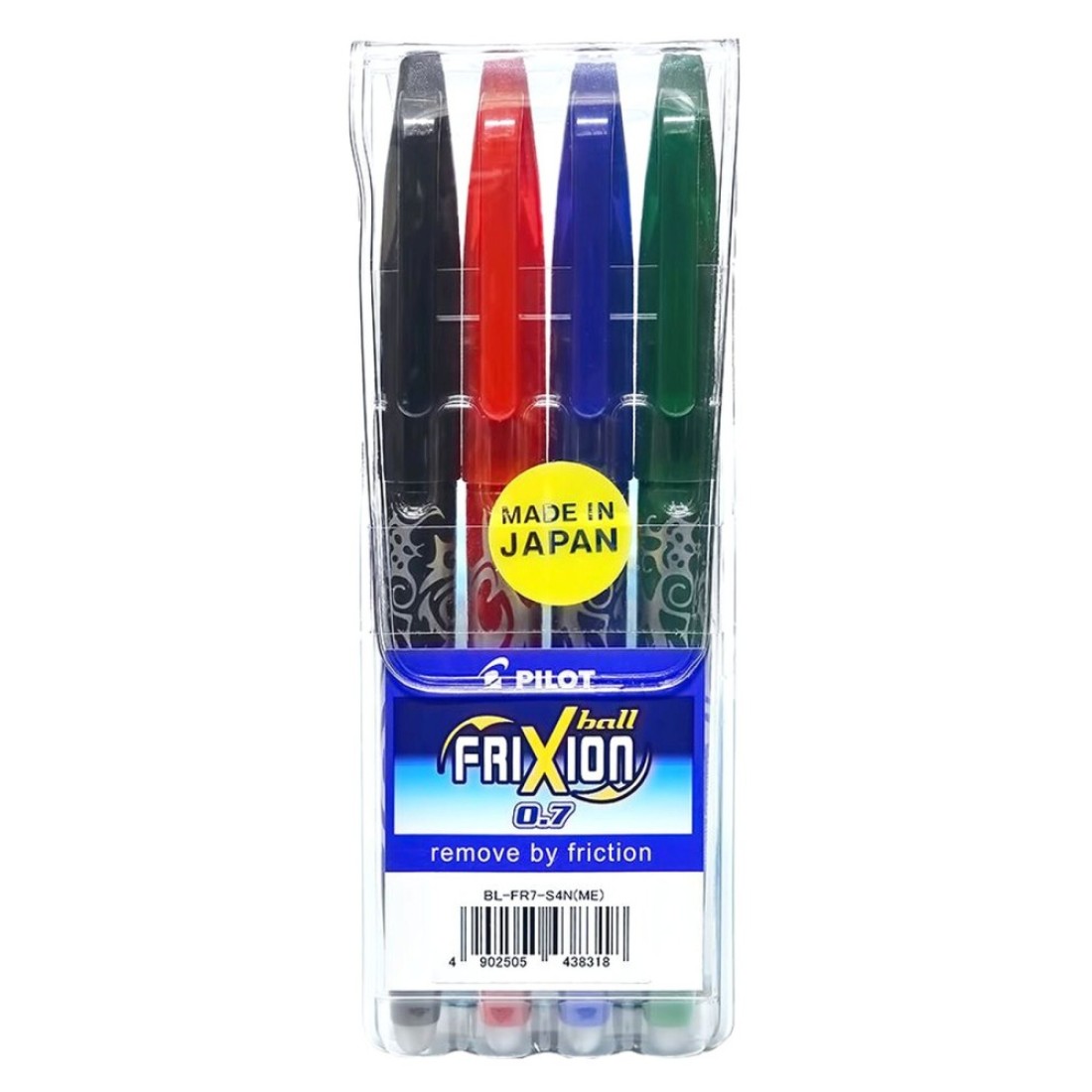 Pilot Frixion Erasable Ball Pen Assorted 0.7mm 4 PCS