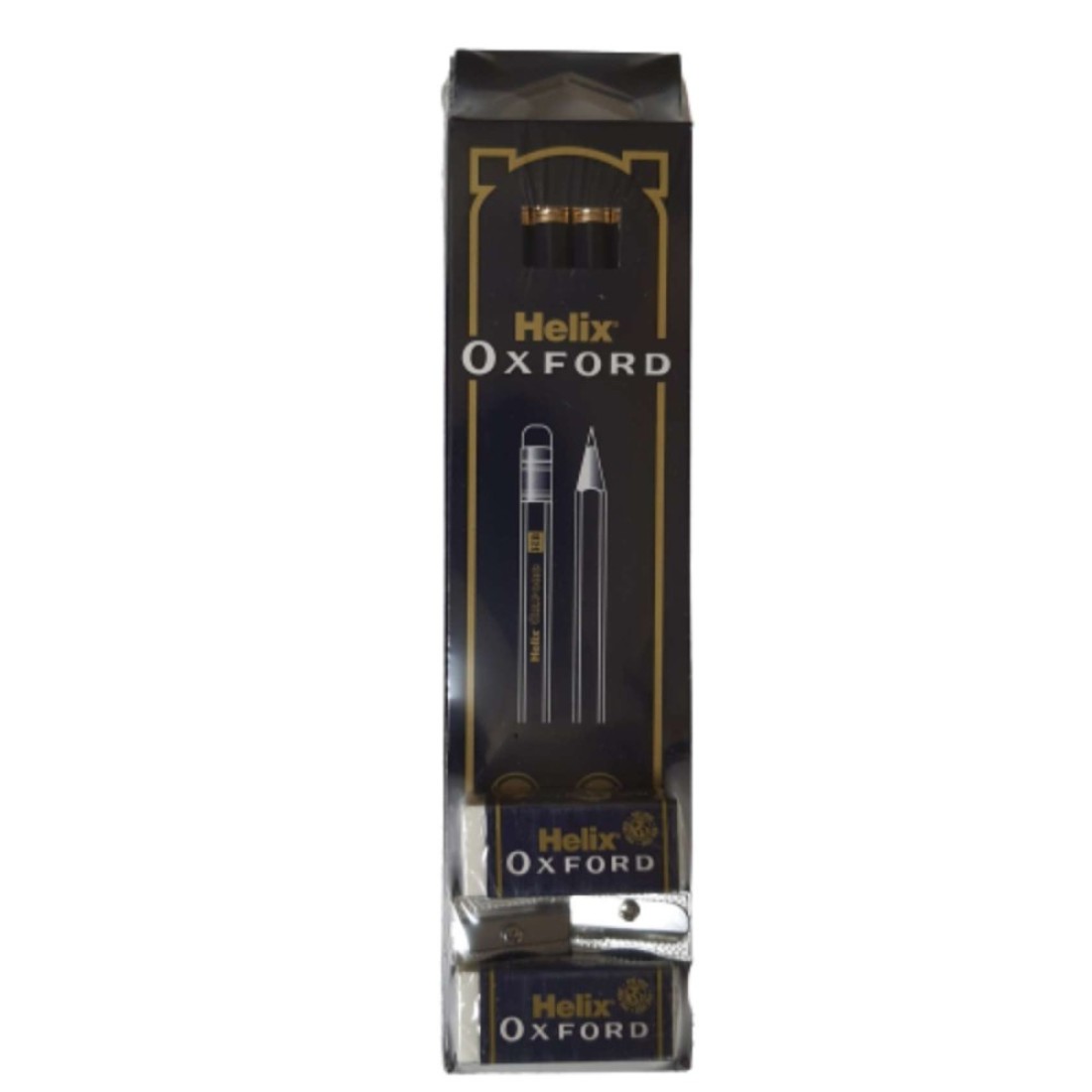 Helix Oxford Pencil with Eraser and Sharpener Set Multicolour 28 PCS