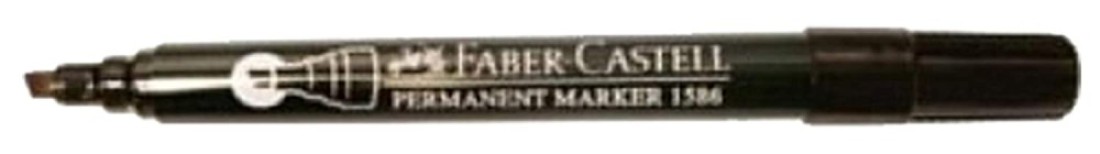 Faber-Castell 1586 Permanent Marker Chisel Black