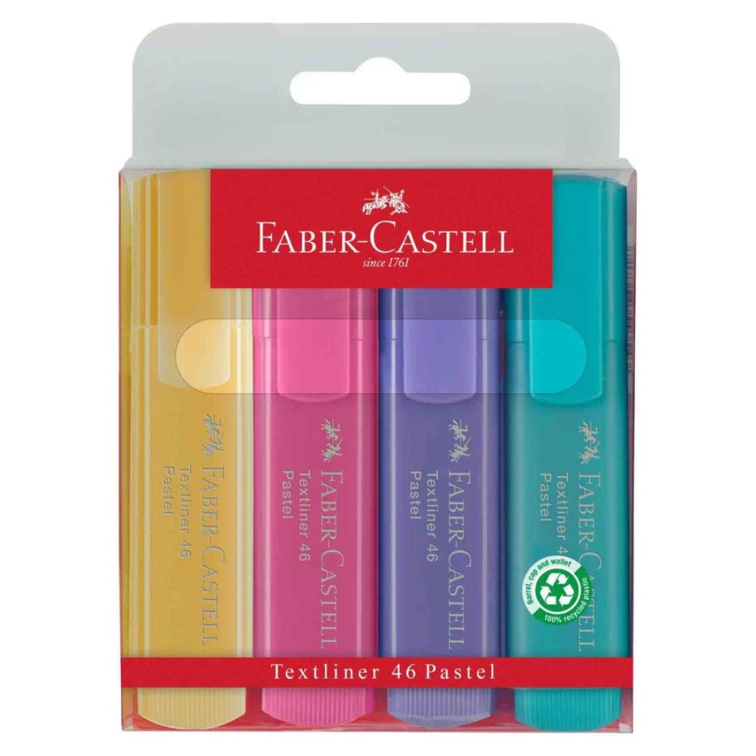Faber-Castell Textliner 46 Pastel Highlighters Set Multicolour 4 PCS