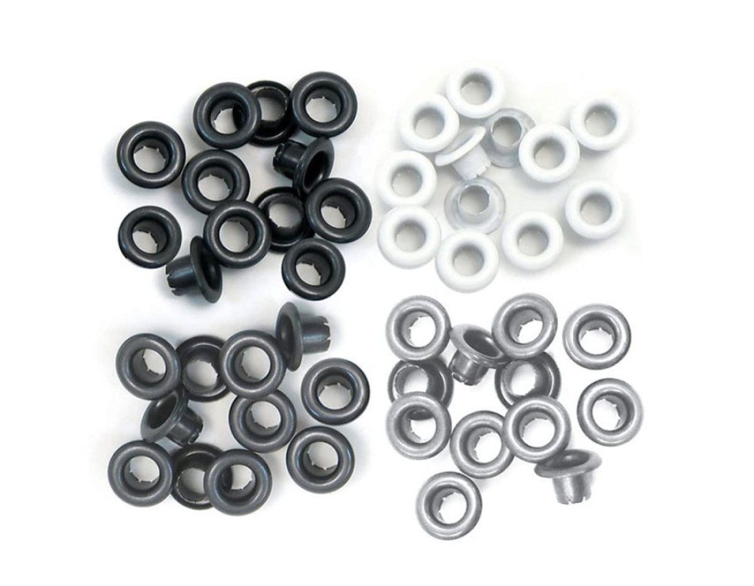 We R Memory Keepers Eyelets Standard Gray 60 Pieces Per Pack