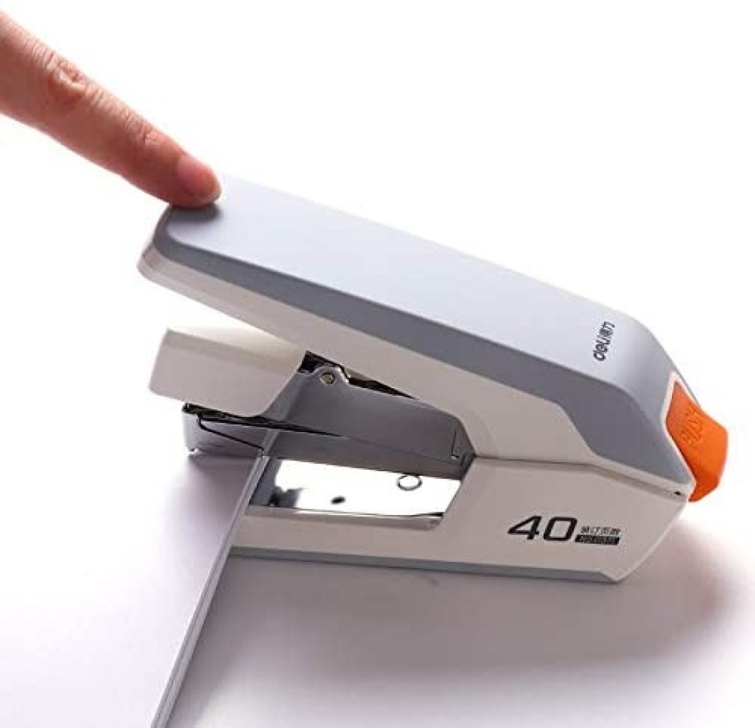 Aiwanto DELI 0371 Stapler, Desktop Stapler 40-Sheet Capacity Stapler (White)