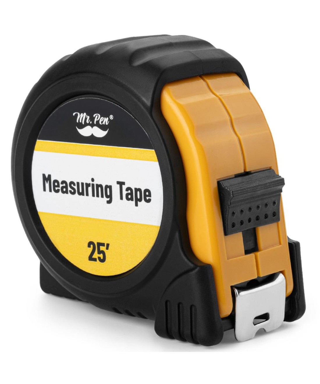 Mr. Pen- Tape Measure, 25-Foot, Yellow, Steel Measuring Tape, Tape Measure with Fractions, Easy Read Tape Measure, Tape Measure 25 ft, Steel Tape Measure, Retractable Measuring Tape