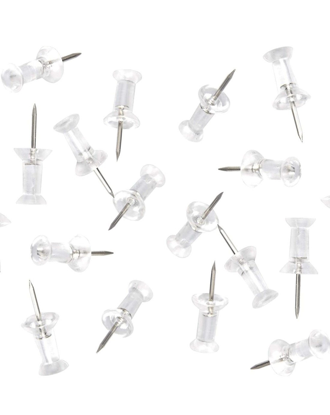Push Pins 200 Count, Push Pins Tacks,DEEINN Push Pins, Clear Plastic Head, Steel Point, Clear Thumb Tacks Steel Point, Plastic Head Steel Pin