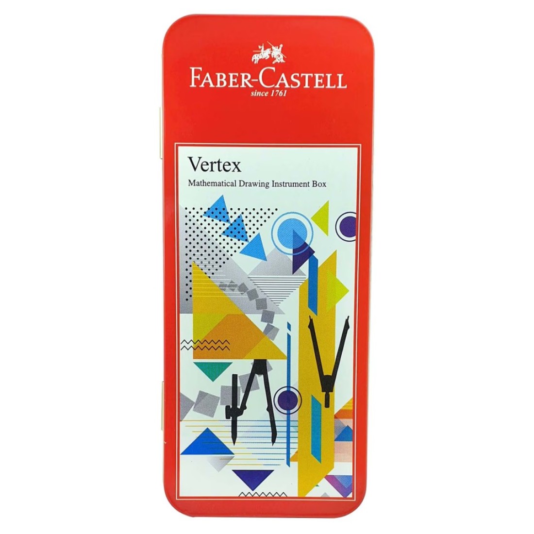 Faber-Castell Vertex Mathematical Drawing Instrument Box Multicolour 9 PCS