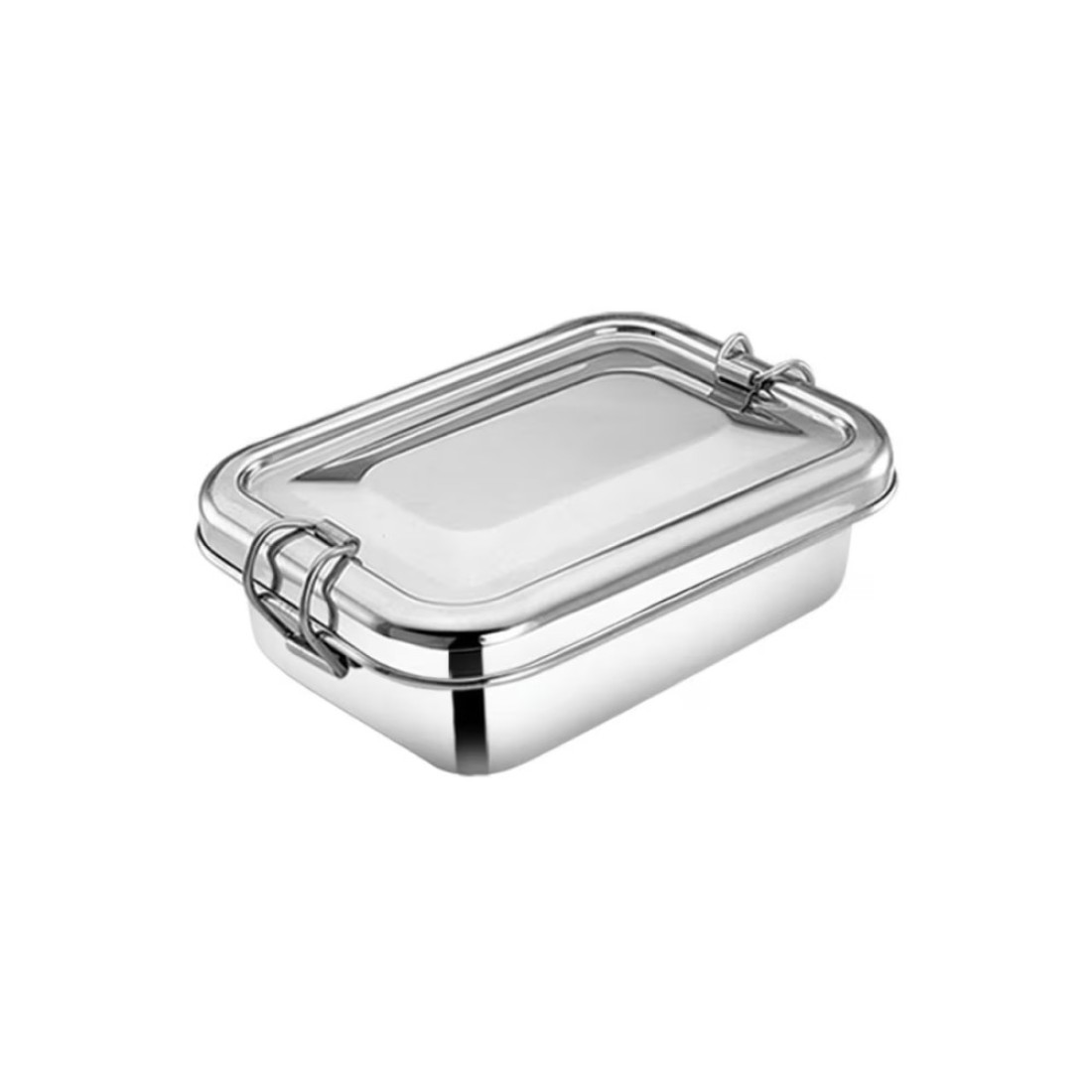 Taj 3-Pieces Rectangle Stainless Steel Lunch Box, 10 cm X 16 cm