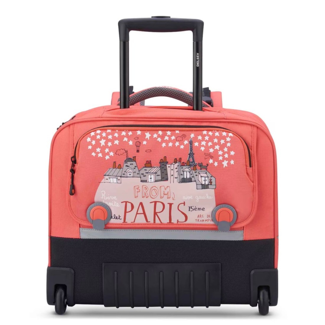 Delsey Ergo Vertical WPS Trolley Backpack Coral 15.6inch