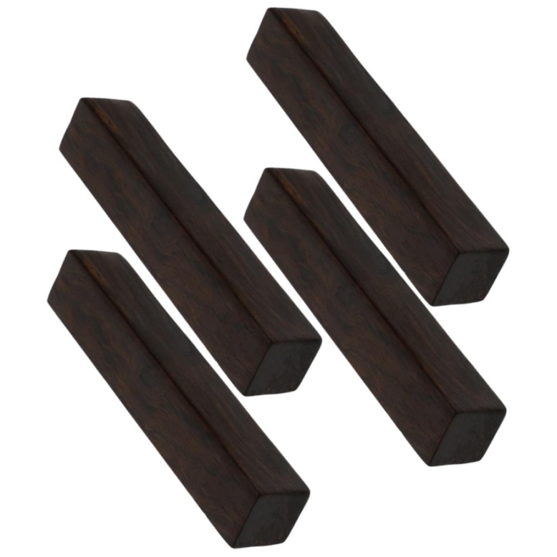 Sosoport 4pcs Wood Calligraphy Paper Weight Wooden Calligraphy Paperweights Paperweight Rectangular Paper Weight Decorative Calligraphy Paperweight Brush Rest Black 11X2X2cm