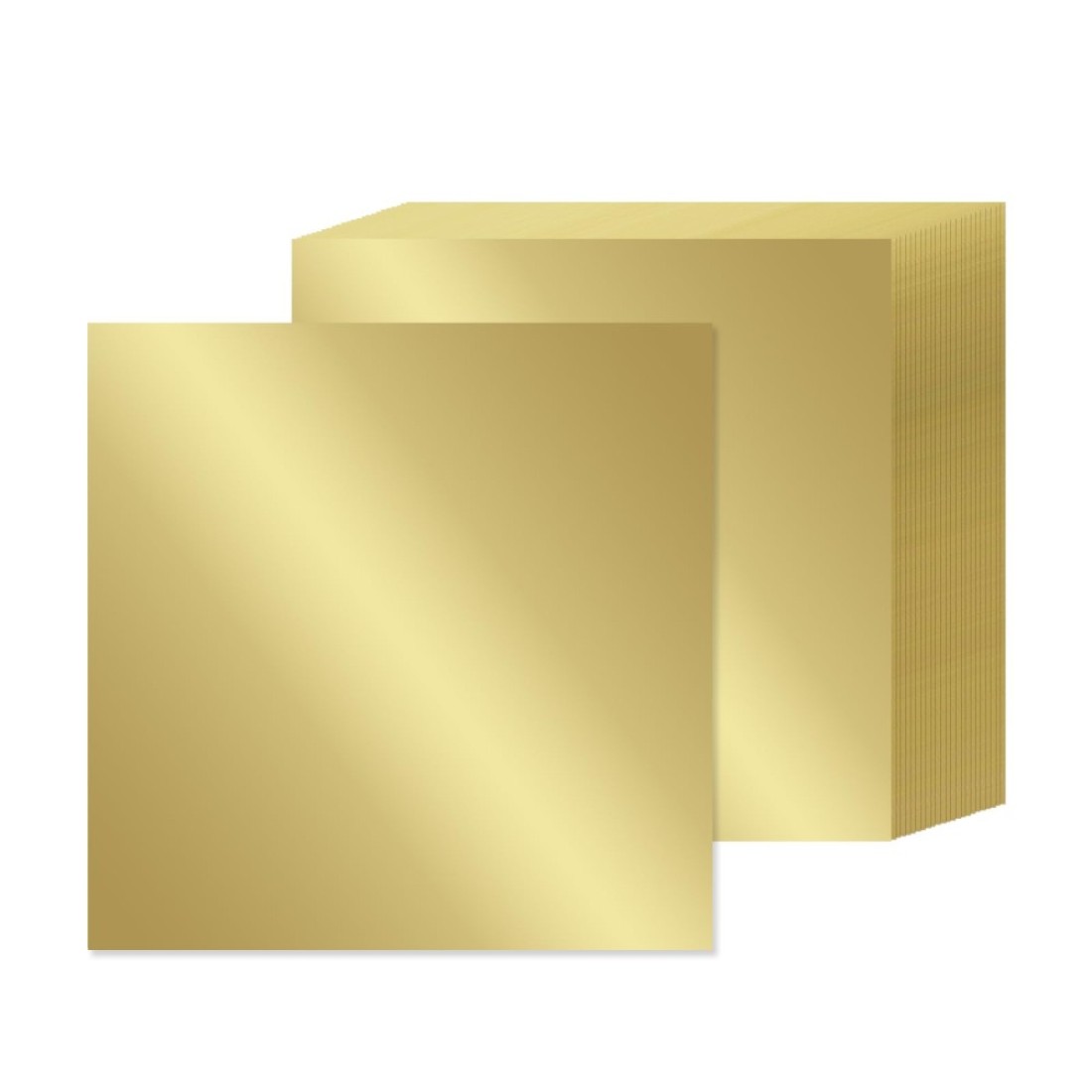 15 Sheets Gold Metallic Cardstock Paper 12&quot; x 12&quot;, 92lb/250gsm Thick Paper Foil Cardstock Shiny Mirror Paper Glitter Paper for Crafts Scrapbook Card Making Invitations Party Decoration (Gold)