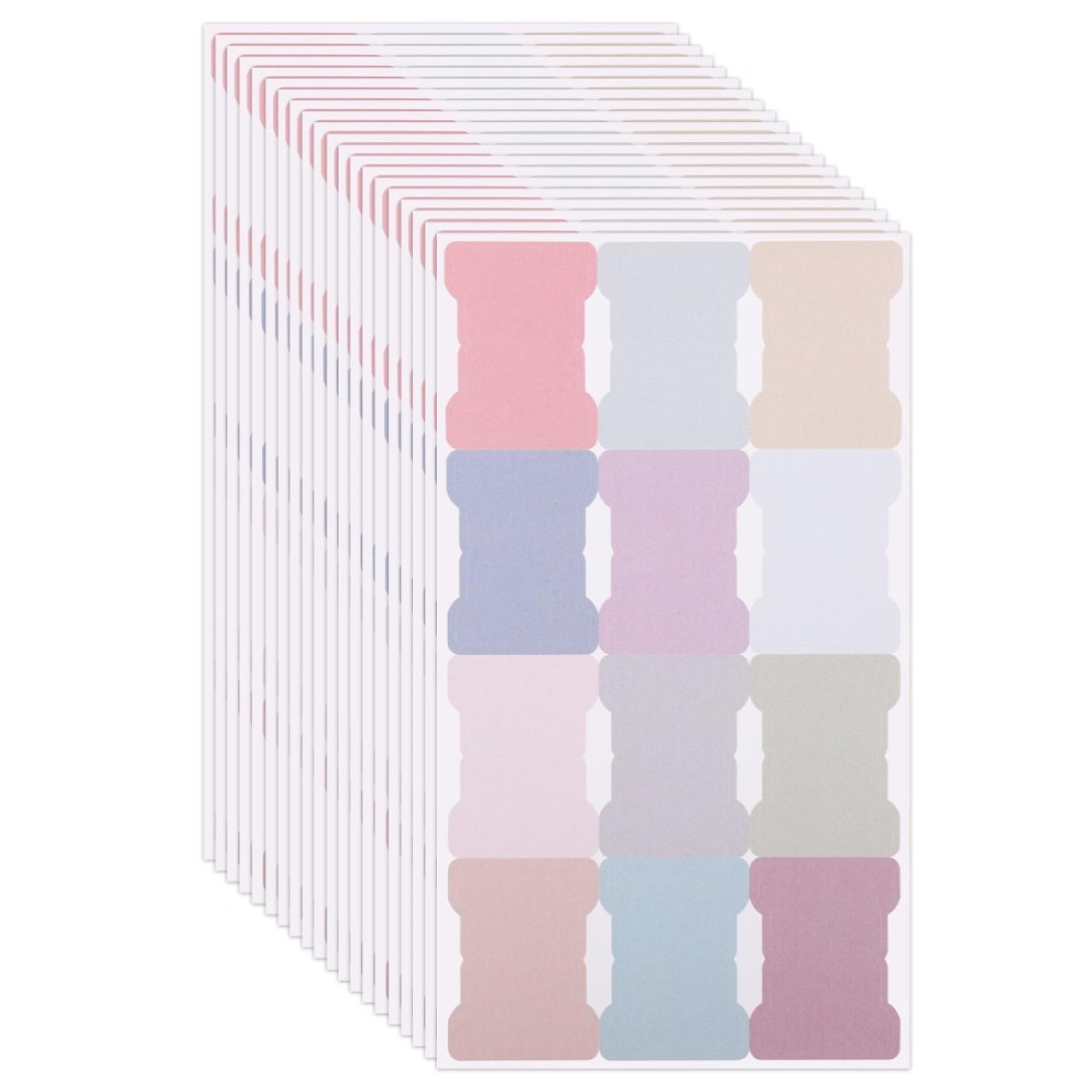 20 Sheets/240 Pieces Sticky Index Tabs, Double Sided Book Page Markers Tabs Blank Monthly Tabs Writable Sticky Notes Flags Self Adhesive Planner Stickers for Labeling (Morandi)