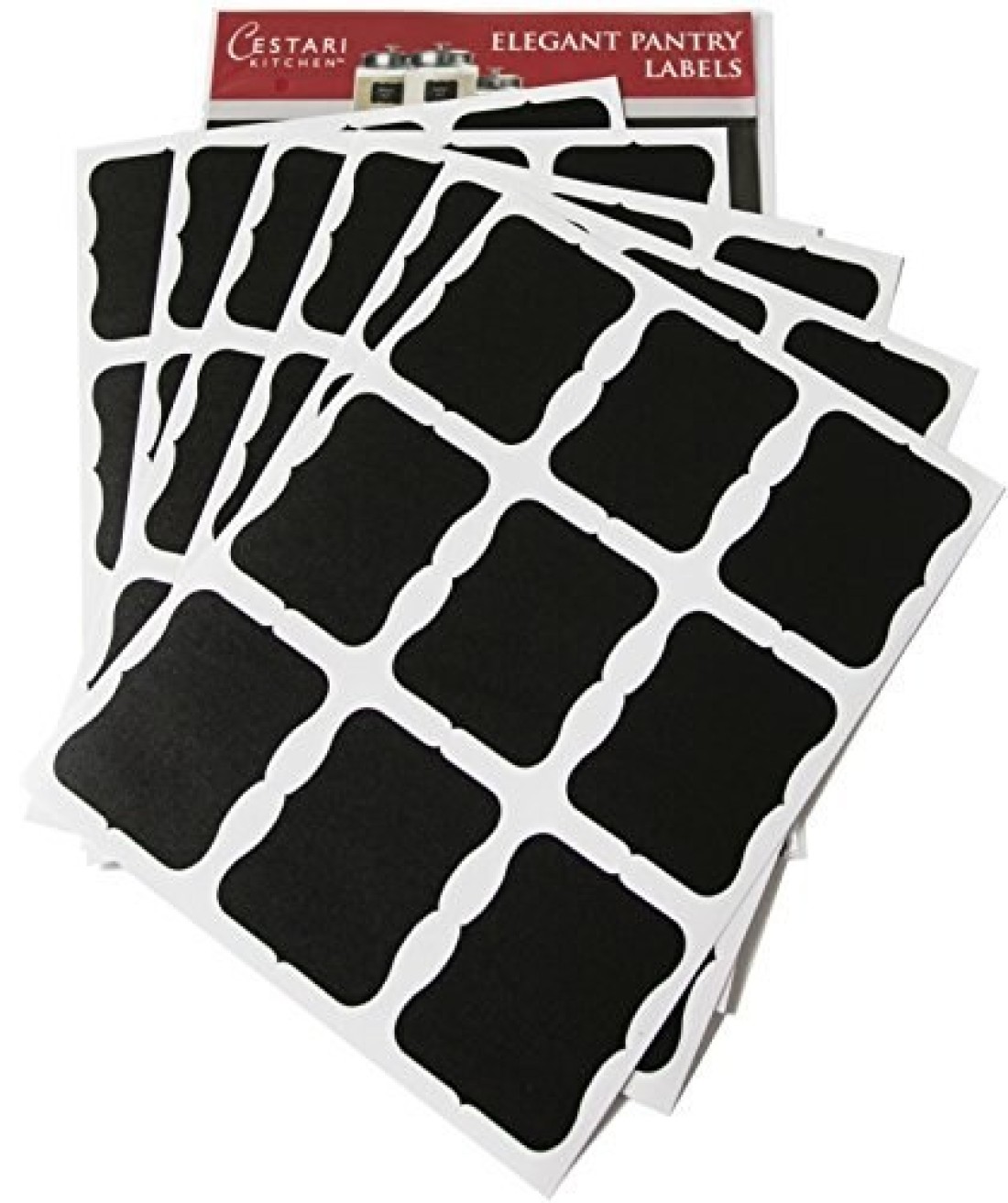 Cestari Premium Large Chalkboard Labels Erasable Decorative Stickers Set of 54 Reusable Jar Labels Stylish Organization Wedding Decor Crafts Canister Sticker Labels