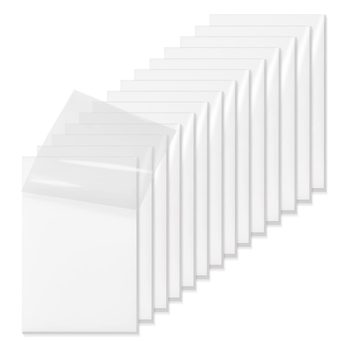 700 Sheets Transparent Sticky 3x2 Inch Notes, Waterproof Translucent Self-Adhesive Clear See Through Sticky Post Memo Reminder Note for Office School Classroom Student Supplies Tabs 14 Pads White
