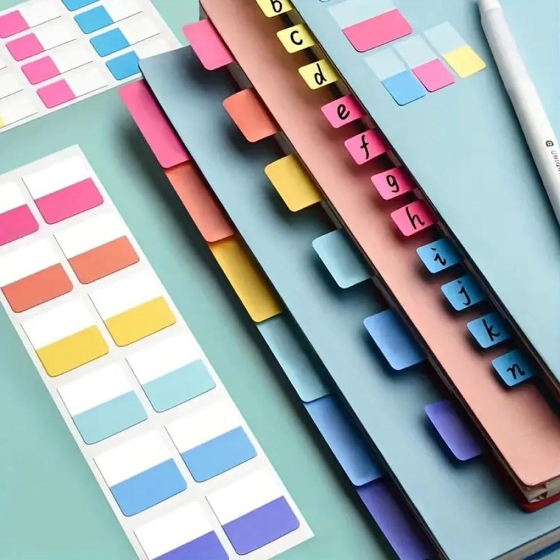 Colorful Index Label Stickers,Writable Sticky Notes Tabs for File Annotation Classification Office School Supplies,480 Sheets with 6 Colors (Small - 0.5 Inch)