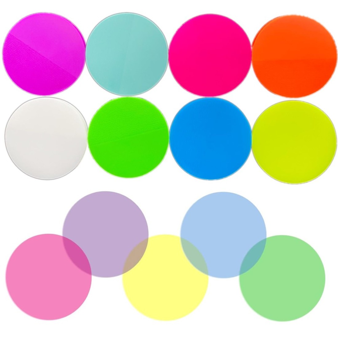 Transparent Sticky Notes - 400Pcs Bright Neon Round Clear Sticky Tabs Translucent Book Markers, Page Flags, Stickers Ideal for Bible Journaling, Office, School, and Study Supplies