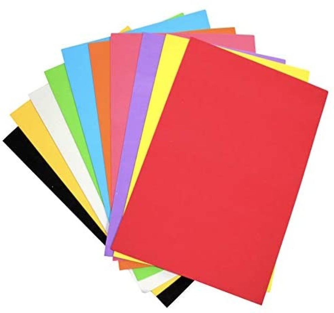 10 PCS Sadaf Eva Foam Sheets 2MM A4 Mix