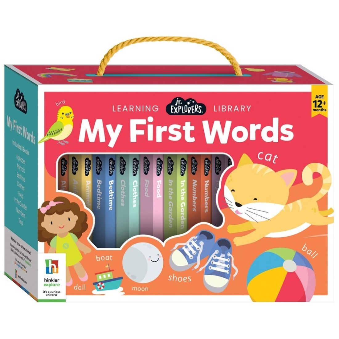 Hinkler Junior Explorers First Words Learning Library - Early Learning Books for Kids, Educational Word Recognition Set, Kids&#39; First Words