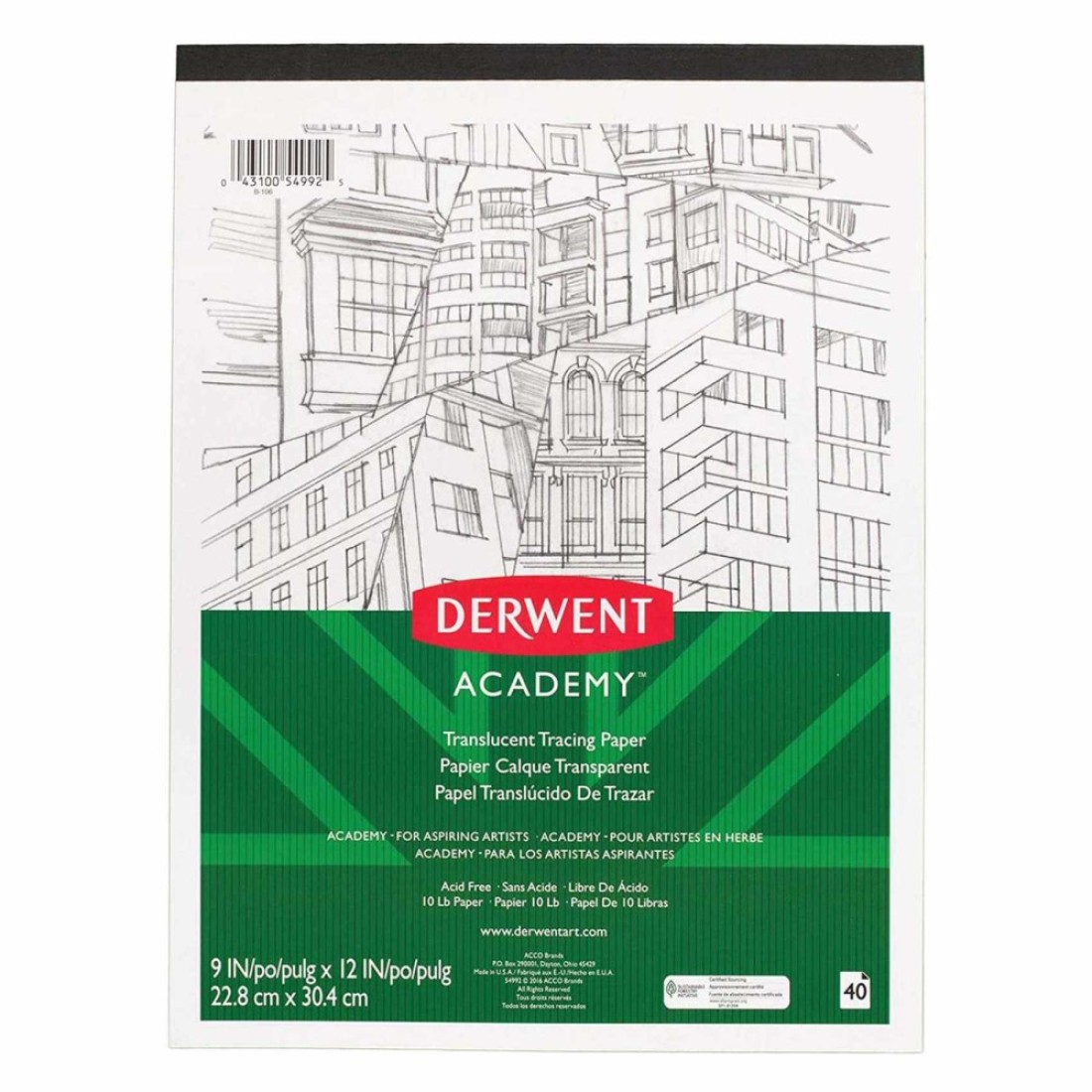 Derwent Academy Translucent Tracing Paper 40 Sheets