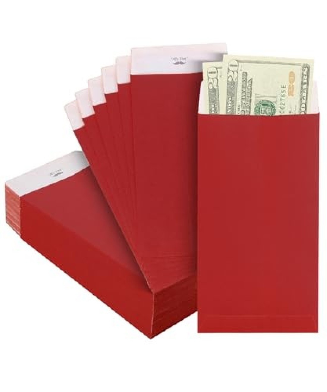 Mr. Pen- Money Envelopes for Cash, 100 Pack, 6.5&quot; x 3.5&quot;, Red Cash Envelopes, 100 Envelopes Money Saving Challenge, Money Saving Envelopes, Small Envelopes for Money Envelopes for Valentine&#39;s Gift