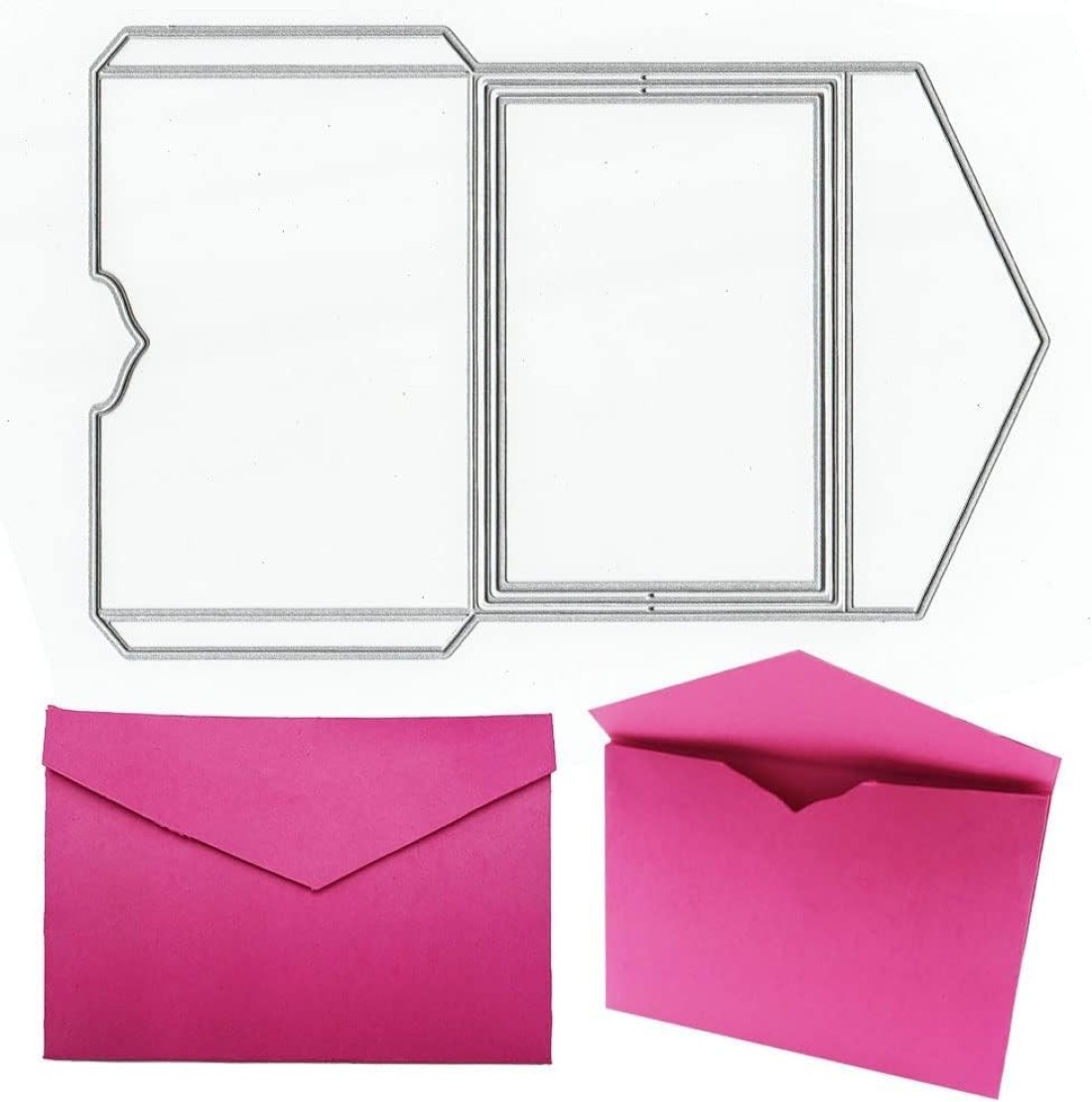 Envelope Metal Die Cuts, Envelope Cutting Dies Metal Template Molds, Envelope Die Cuts for DIY Photo Album Paper Embossing Card Making Decoration4.65 L x 3.19&quot; W