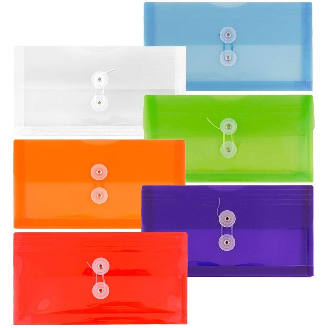 JAM Paper Plastic Button String Envelopes