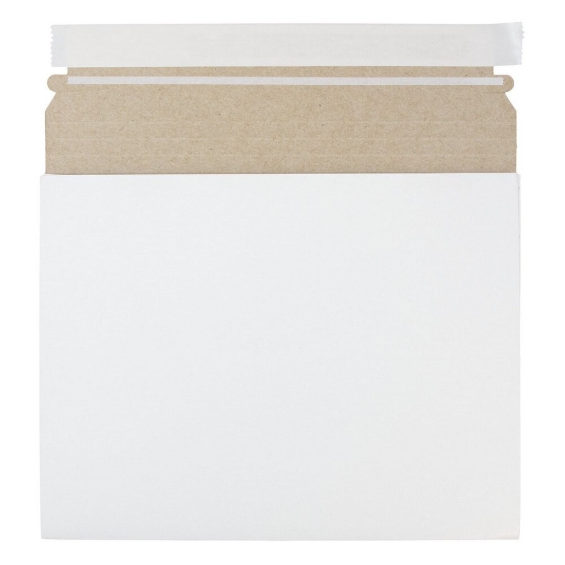 JAM PAPER Expandable Photo Mailer Envelopes with Peel &amp; Seal Closure - 10 x 7 3/4 x 1 - White - 6 Rigid Mailers/Pack