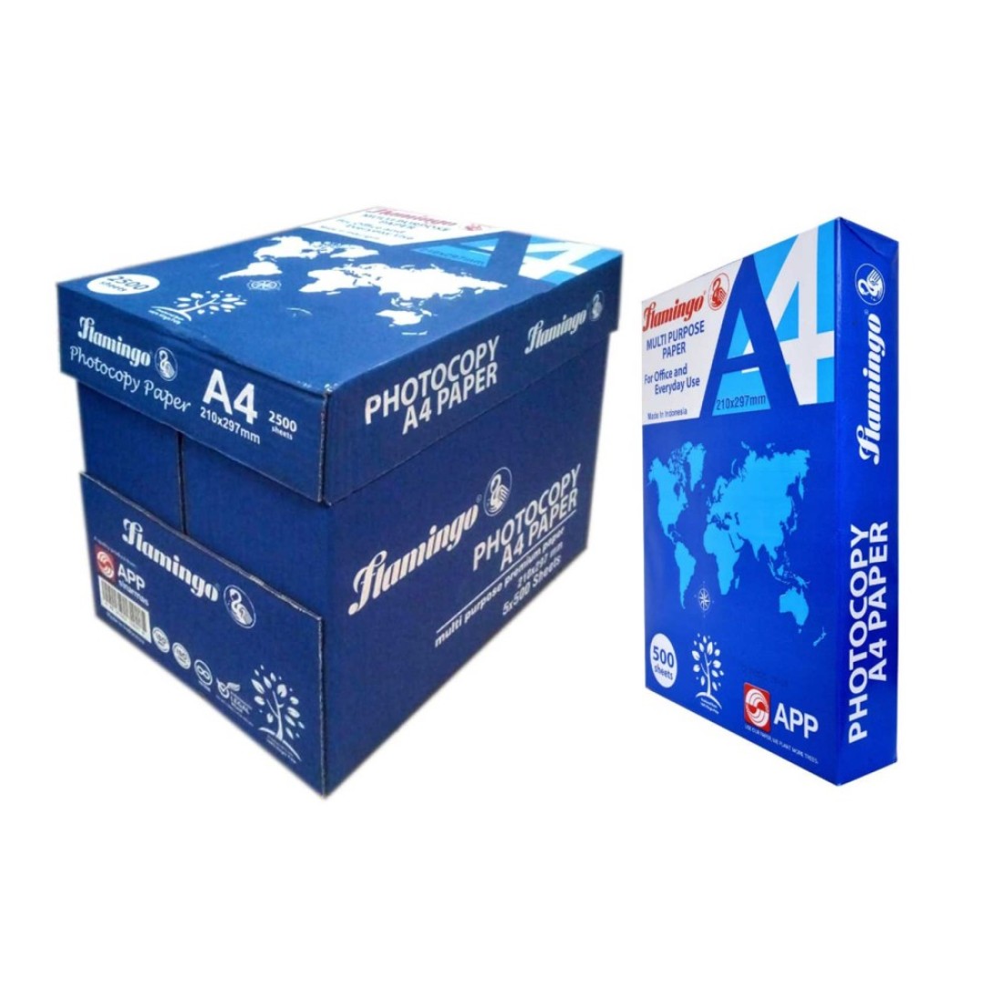 Flamingo A4 Multi-Purpose Photocopy Paper White 500 Sheets Pack of 5