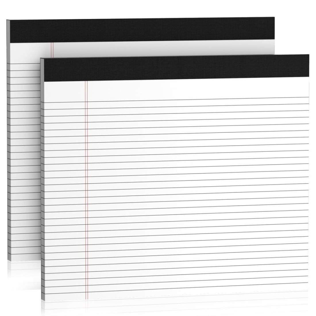 2 Pcs Note Pads 11&quot; x 9.5&quot; Legal Pads College Ruled Notepad Micro Perforated Writing Pads White Lined Paper 80GSM College Ruled Paper Pad of Paper 30 Sheets Notebook for School, To-Do Lists, Office