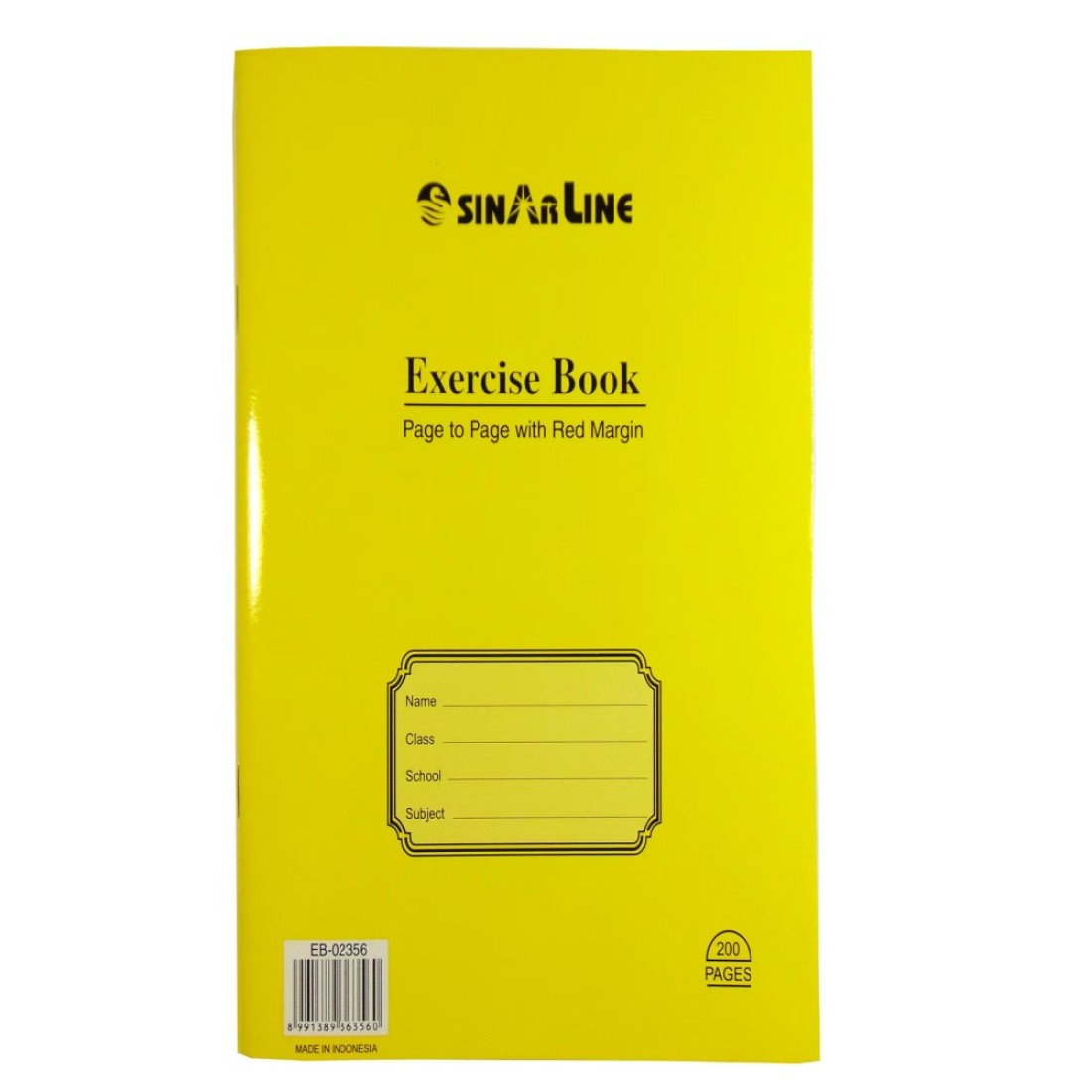 Sinarline Lined Exercise Book 100 Sheets Yellow
