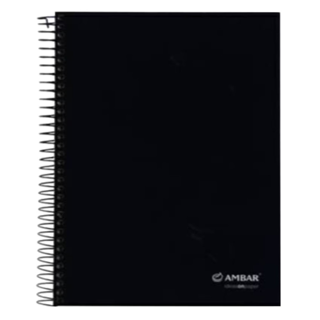 Ambar Ideas A4 Hardcover Spiral Bound Notebook 150 Sheets Black