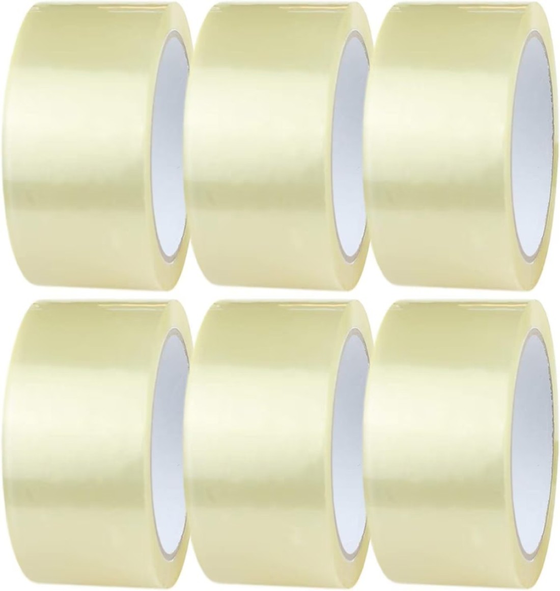 Duchic, Clear Packing Tape 2 inches x 50 yards Strong Heavy Duty Packaging Tape for Sealing Parcel Boxes, Moving Boxes Houses, Large Postal Bags, Office Supplies [6 Rolls]