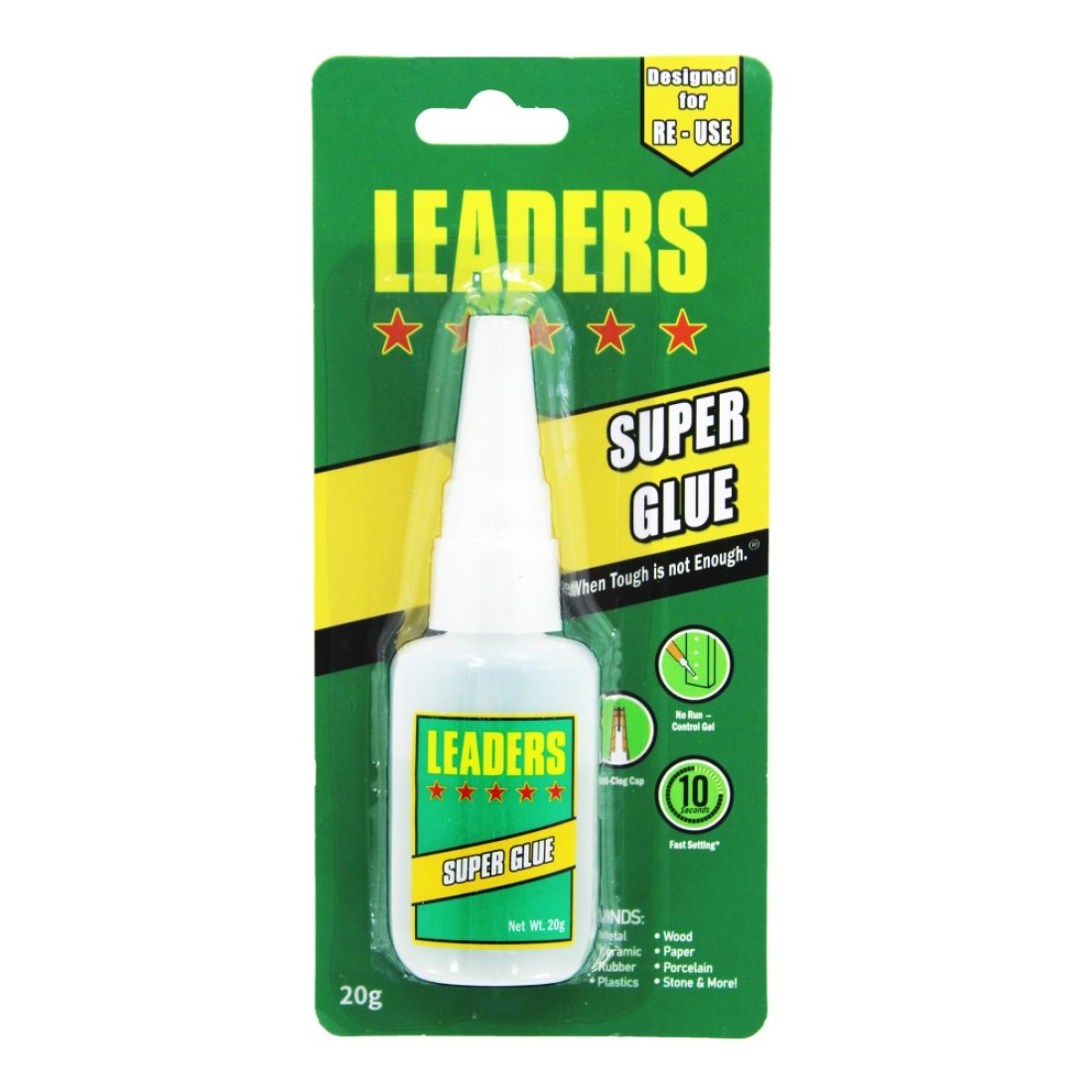 Instant Super Glue 20g &ndash; Extra Strong, Fast-Drying Adhesive for Metal, Plastic, Ceramic, Rubber, Paper, Porcelain, Stone &ndash; All-Purpose Repair Glue