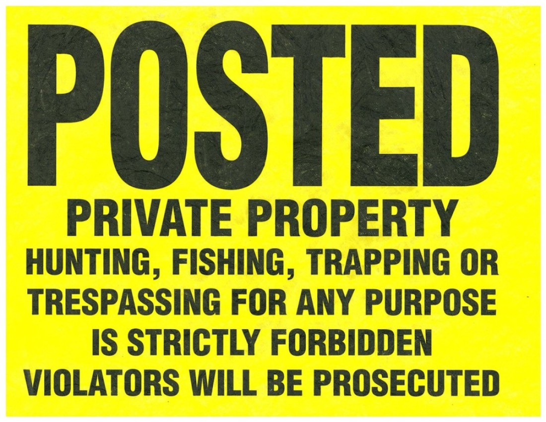 HILLMAN 845771 Posted Private Property Hunting Fishing Trapping Trespassing For Any Purpose Strictly Forbidden Violators Will Be Prosecuted Sign Roll of 100, Yellow and Black Tyvek, 11x11 In. 1-Roll