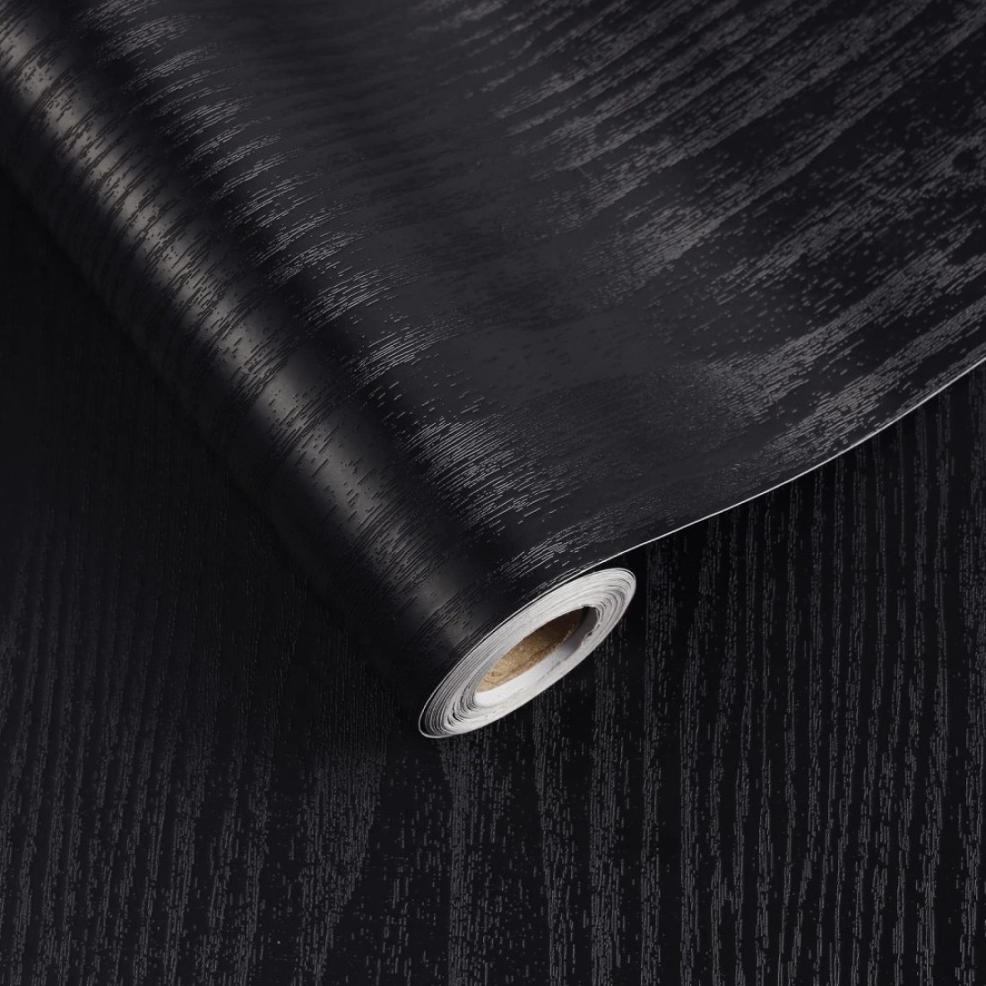 Attuart 236&#39;&#39;x17.7&#39;&#39; Black Wood Peel and Stick Wallpaper Contact Paper Removable Self Adhesive Vinyl Film Roll Shelf Drawer Liner&acirc;&euro;&brvbar;