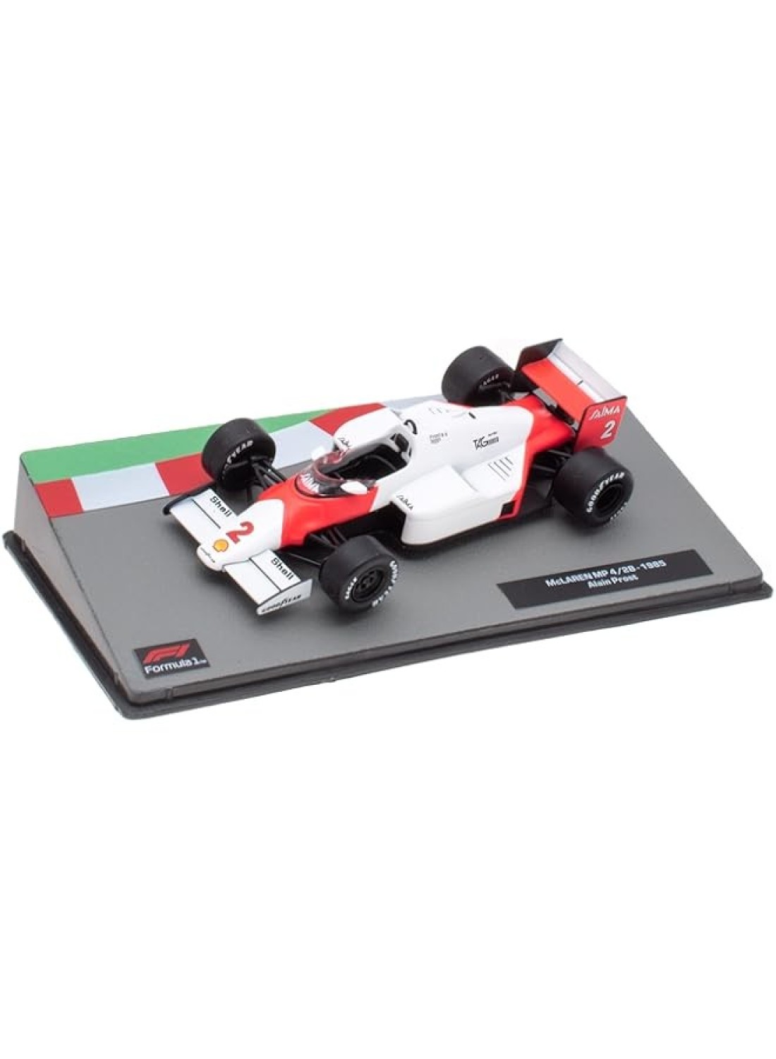 OPO 10 - Miniature car Formula 1 1/43 Compatible with MCLAREN MP4/2B - Alain Prost - 1985 - F1 FD051