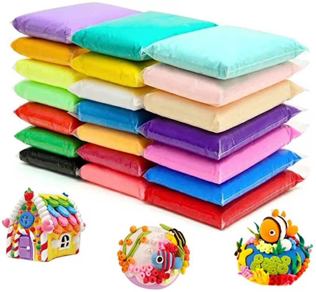 Generic - 24 Colours Air Dry Clay Magical Kids Clay Ultra Light Modelling Clay Artist Studio Plasticine Toy Safe And Non-Toxic Modelling Clay