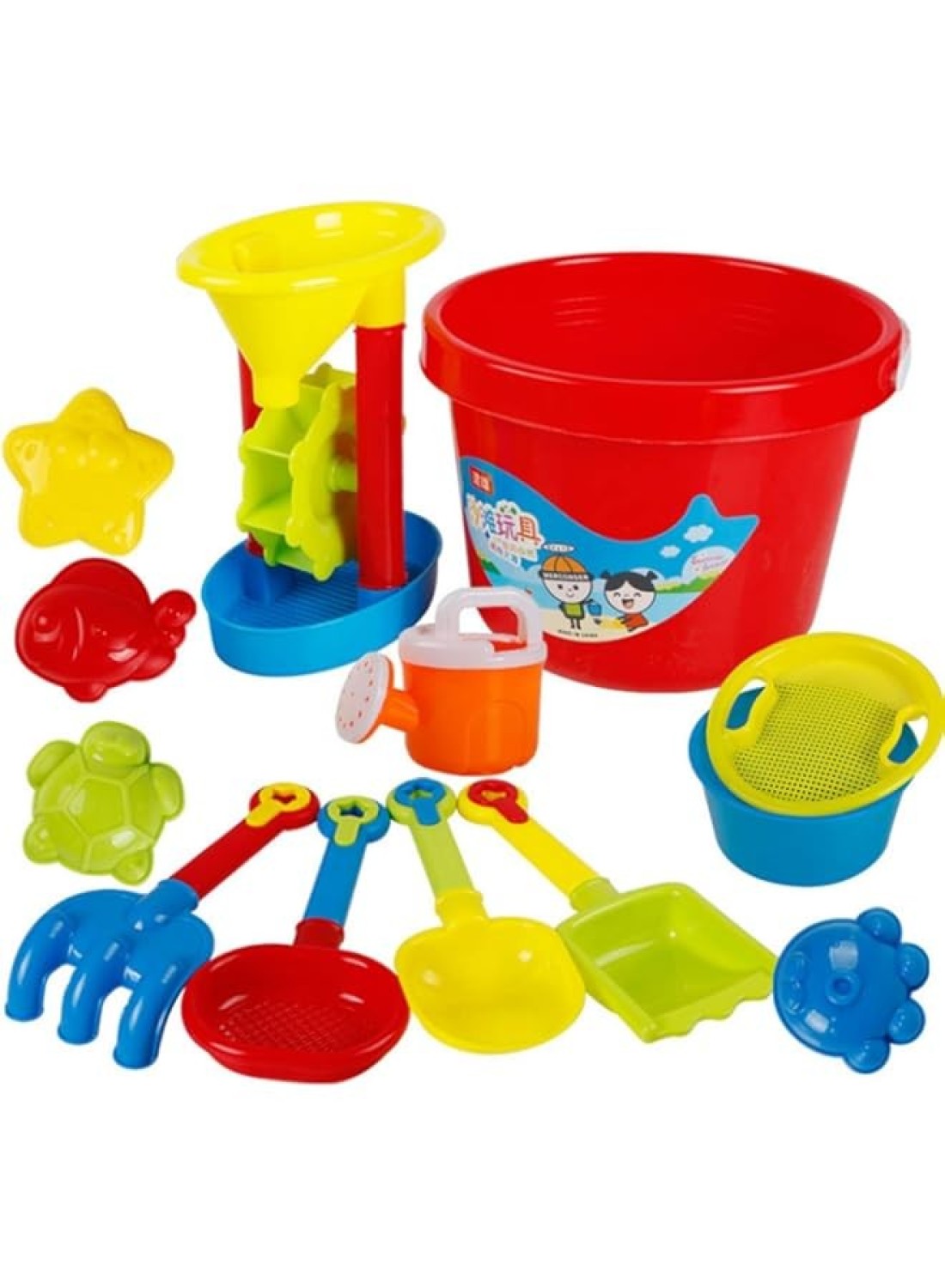 SKEIDO Summer Fun 12pcs Toddler Kids Children Outdoor Sea Sand Beach Bucket Shovel Rake Water Toys Set Classic Baby Water Toy