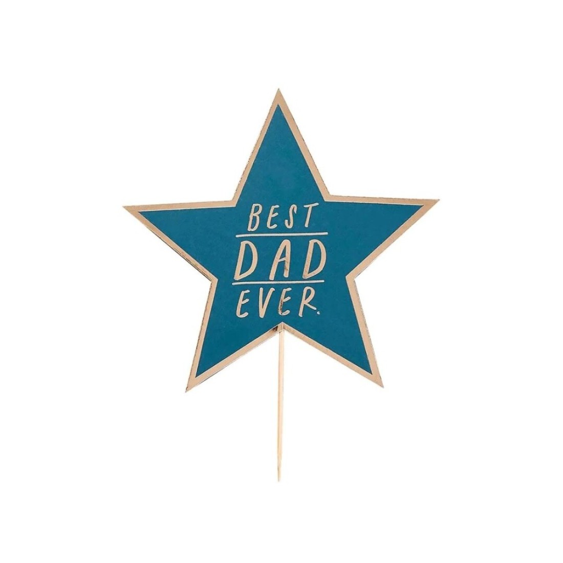Hootyballoo Best Dad Ever Gold Foiled Cake Topper