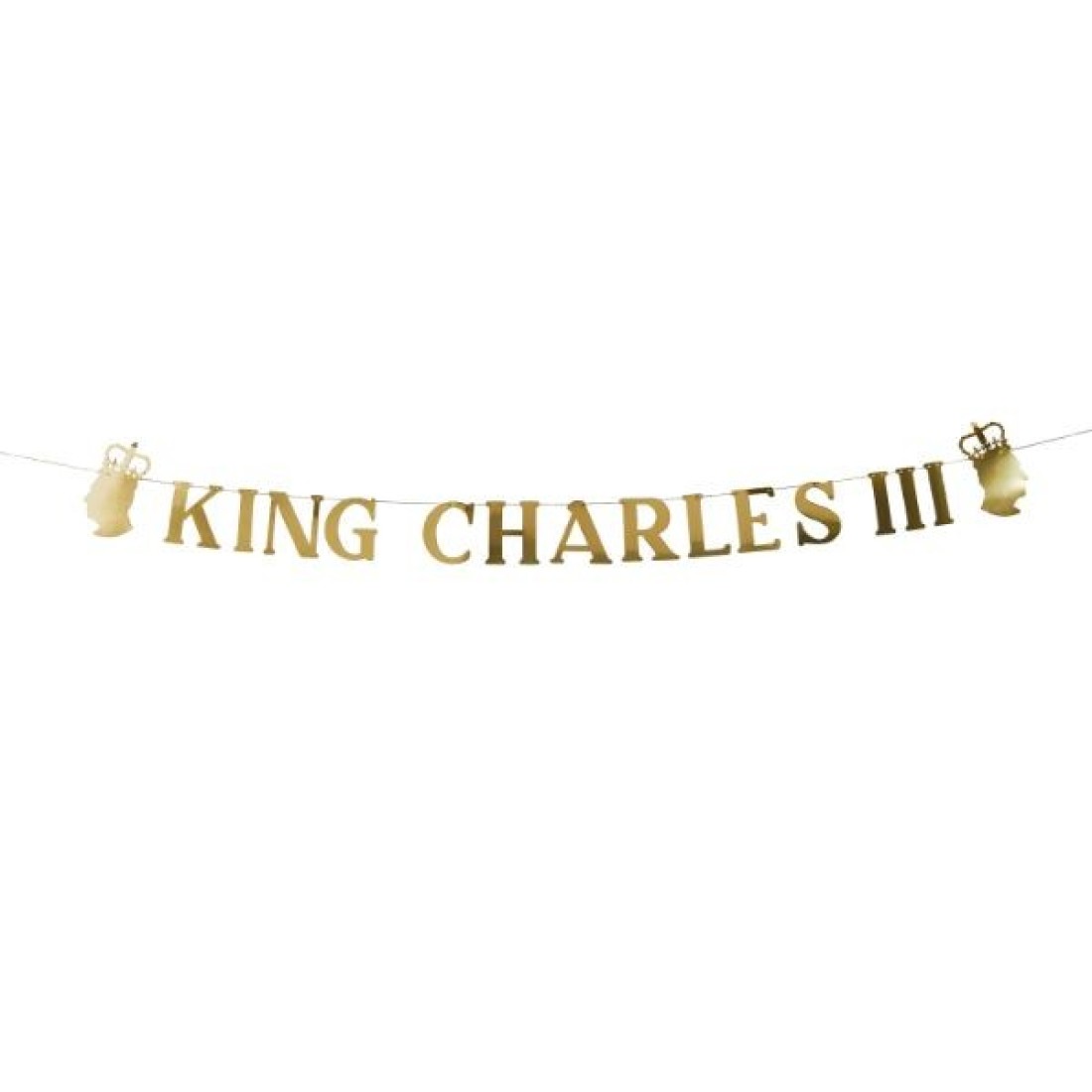 Hootyballoo King Charles Iii Gold Banner 2M