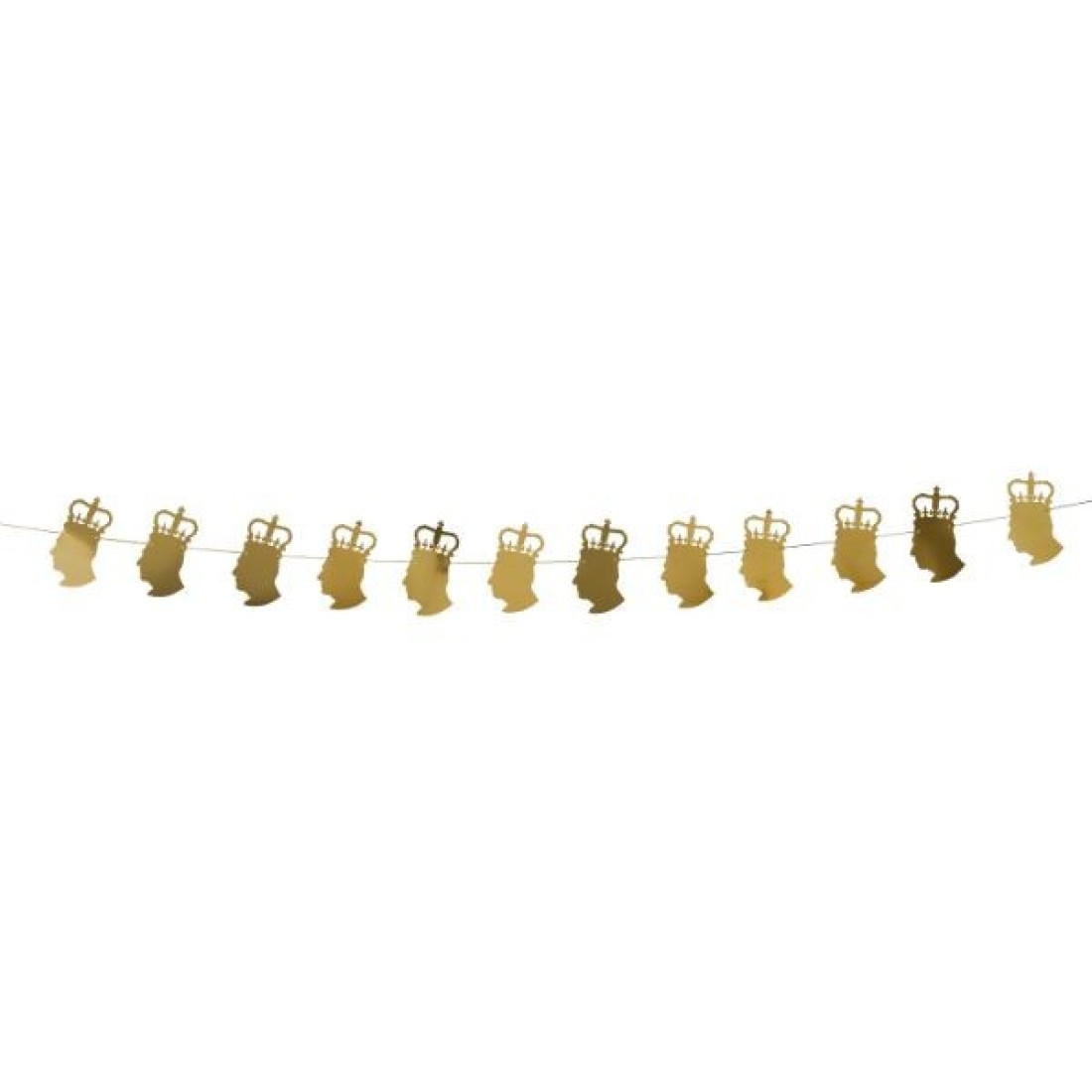 Hootyballoo King Charles Silhouette Gold Garland 2.5M