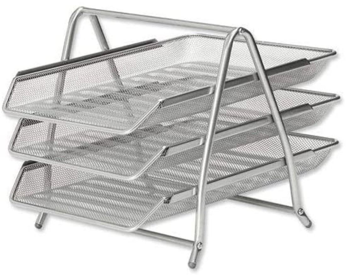 Generic Metal Paper Tray-Silver Color-3 Layer