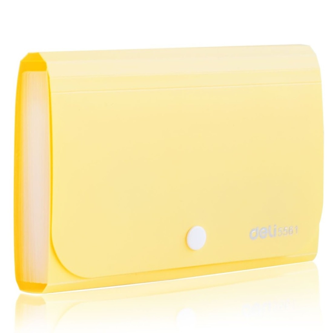 deli Expanding File Folder Subdivision Accordion File Folder Mini Organizer PP Wallet for CardsCouponsReceiptTax Item or Changes7x45 Inches12 Pockets with Tabs and Check CaseYellow