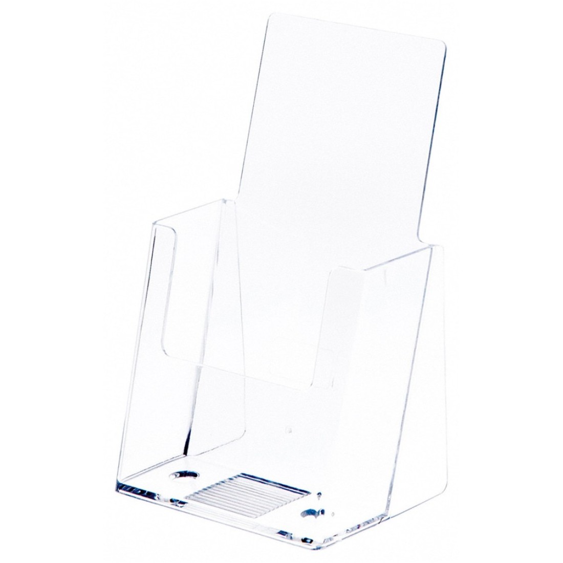Plymor Clear Acrylic TriFold Brochure Literature Holder Countertop Fits Documents Up to 4 Wide 2 Pack
