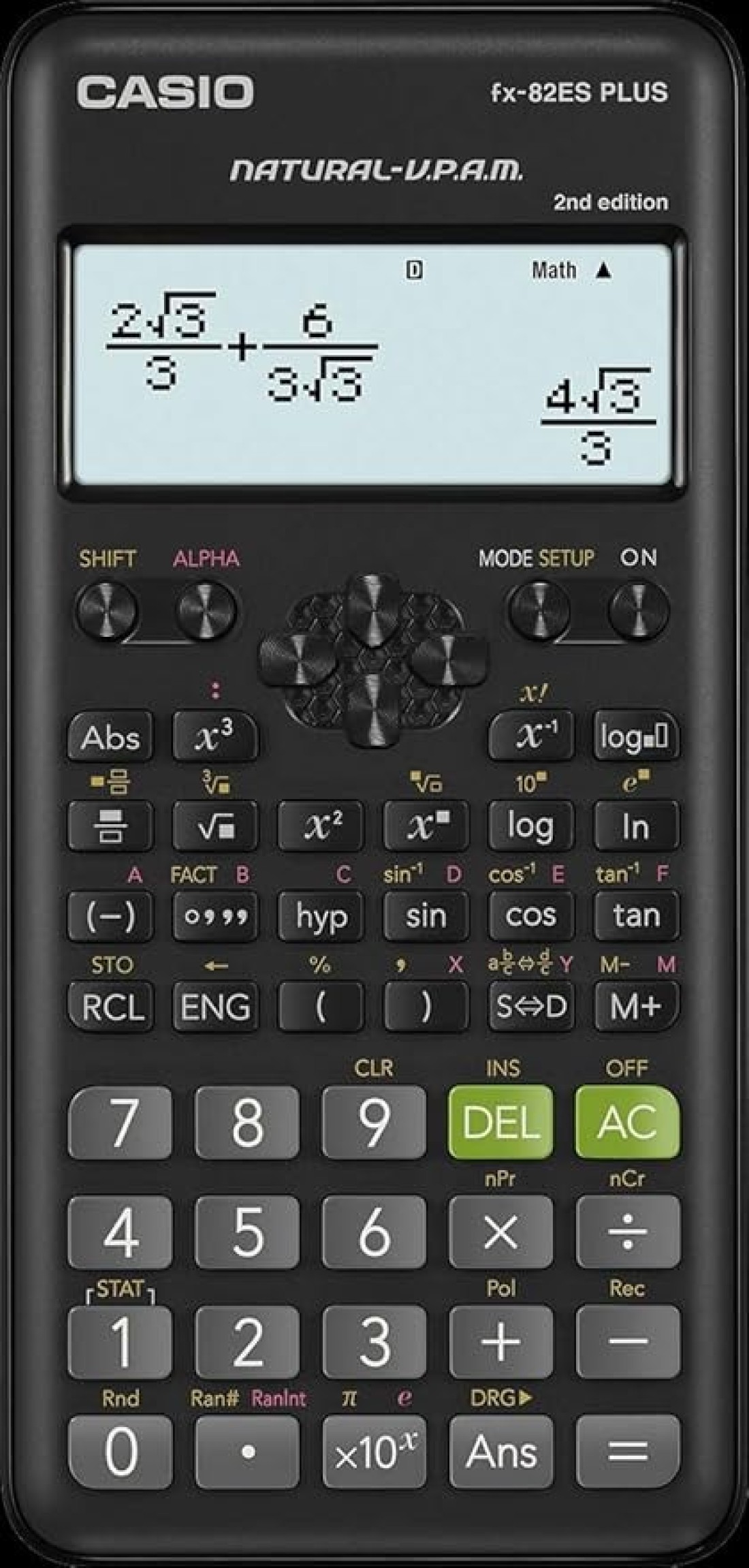 Casio FX-82ESPLUS 2nd Edition CASIO FX-82ES PLUS 2nd Edition Non-programmable Scientific Calculator -