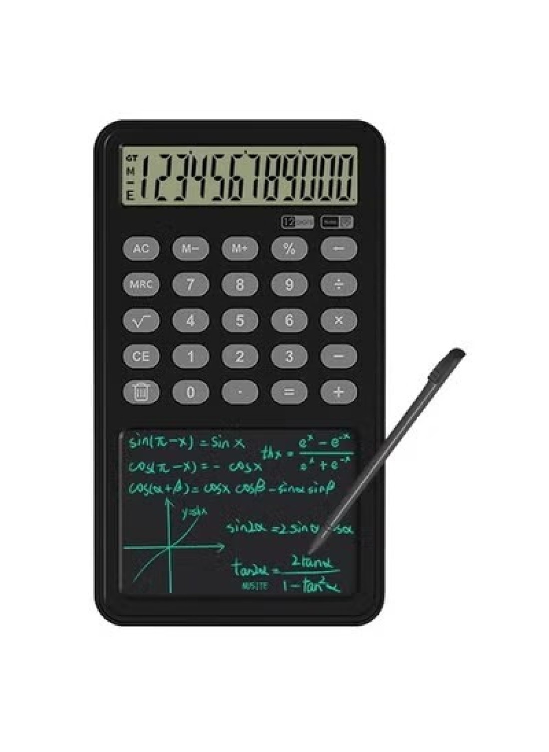 12 Digit LCD Display Desk Calculator with notepad, Mute Portable Desktop Calculator,Basic Calculator for Office Business and Home