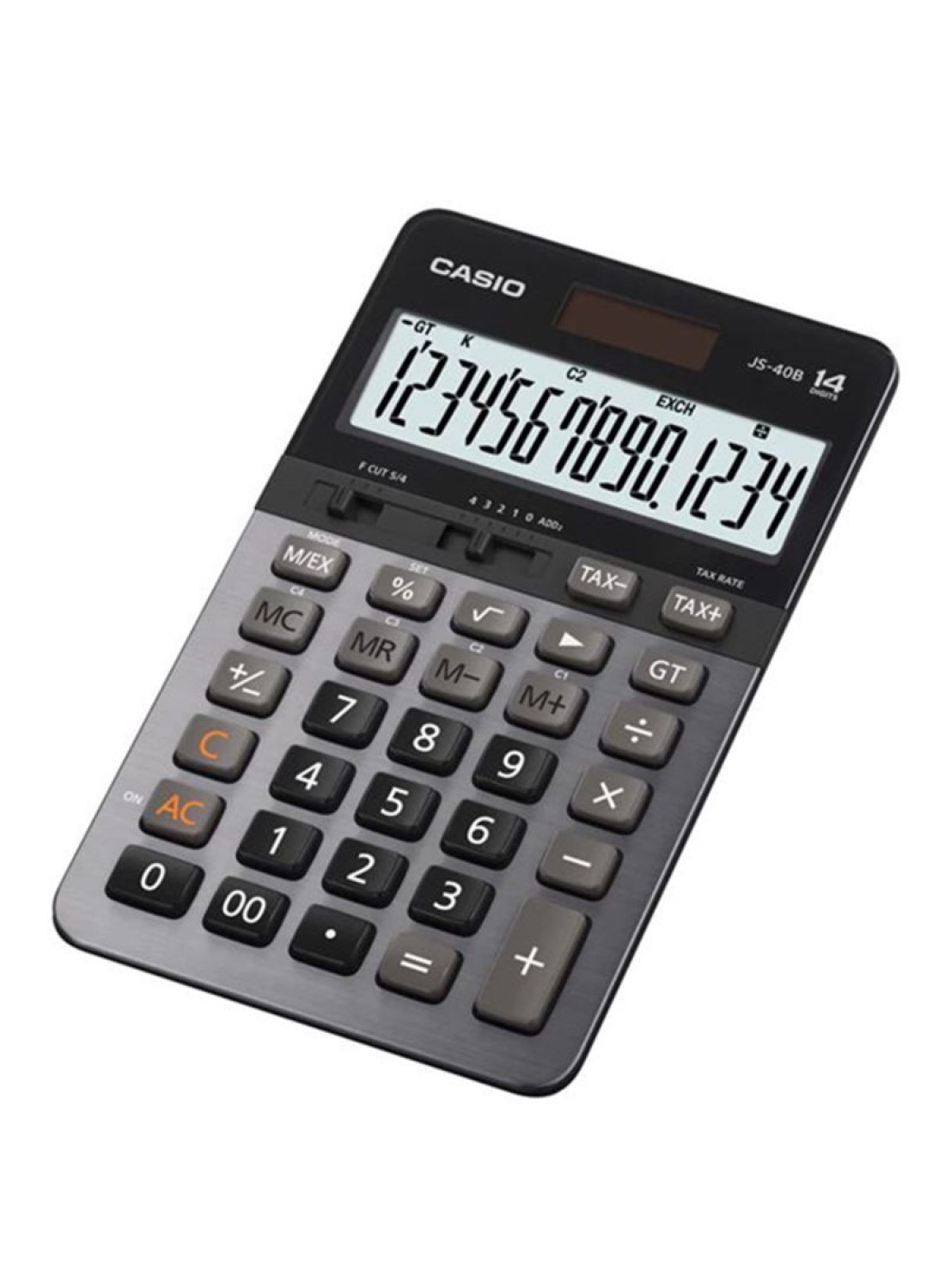 Casio - JS-40B 14-Digit Financial Calculator Grey/Black