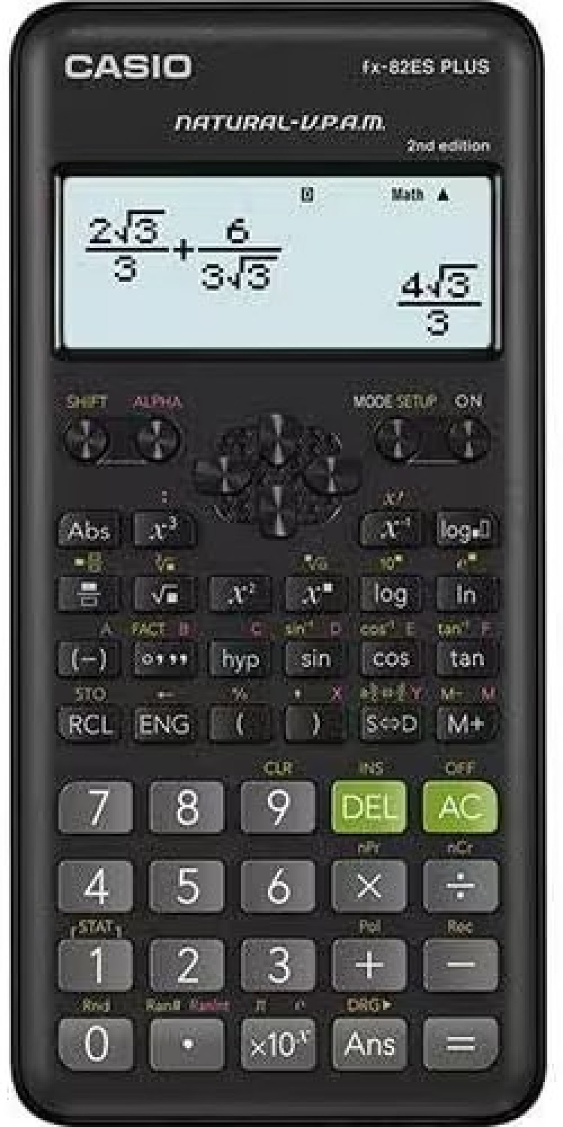 Casio FX82ES Plus Black Display Scientific Calculator with 252 Functions