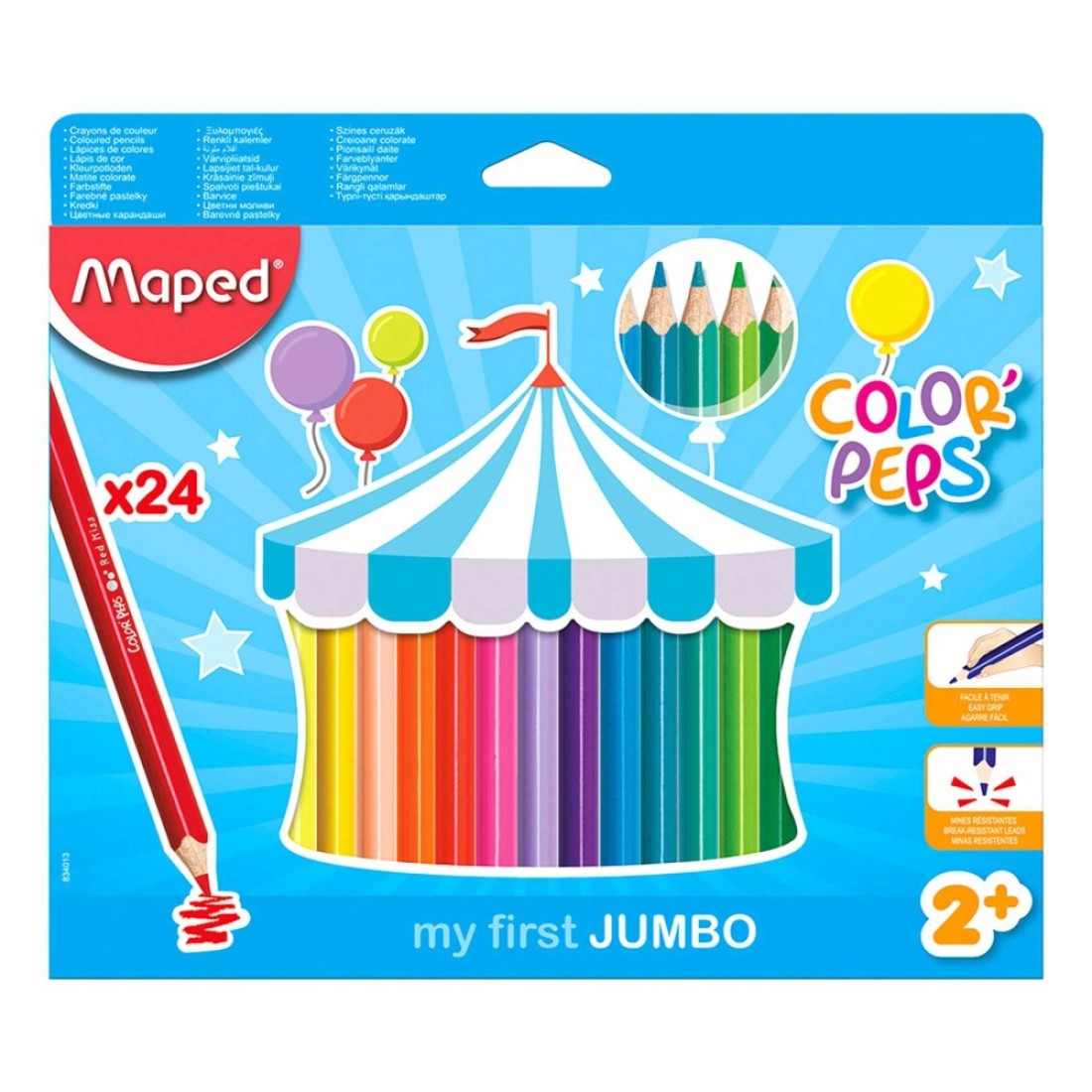 Maped Color&#39;Peps My First Jumbo Crayon Pencils 2 Years and above 24 PCS